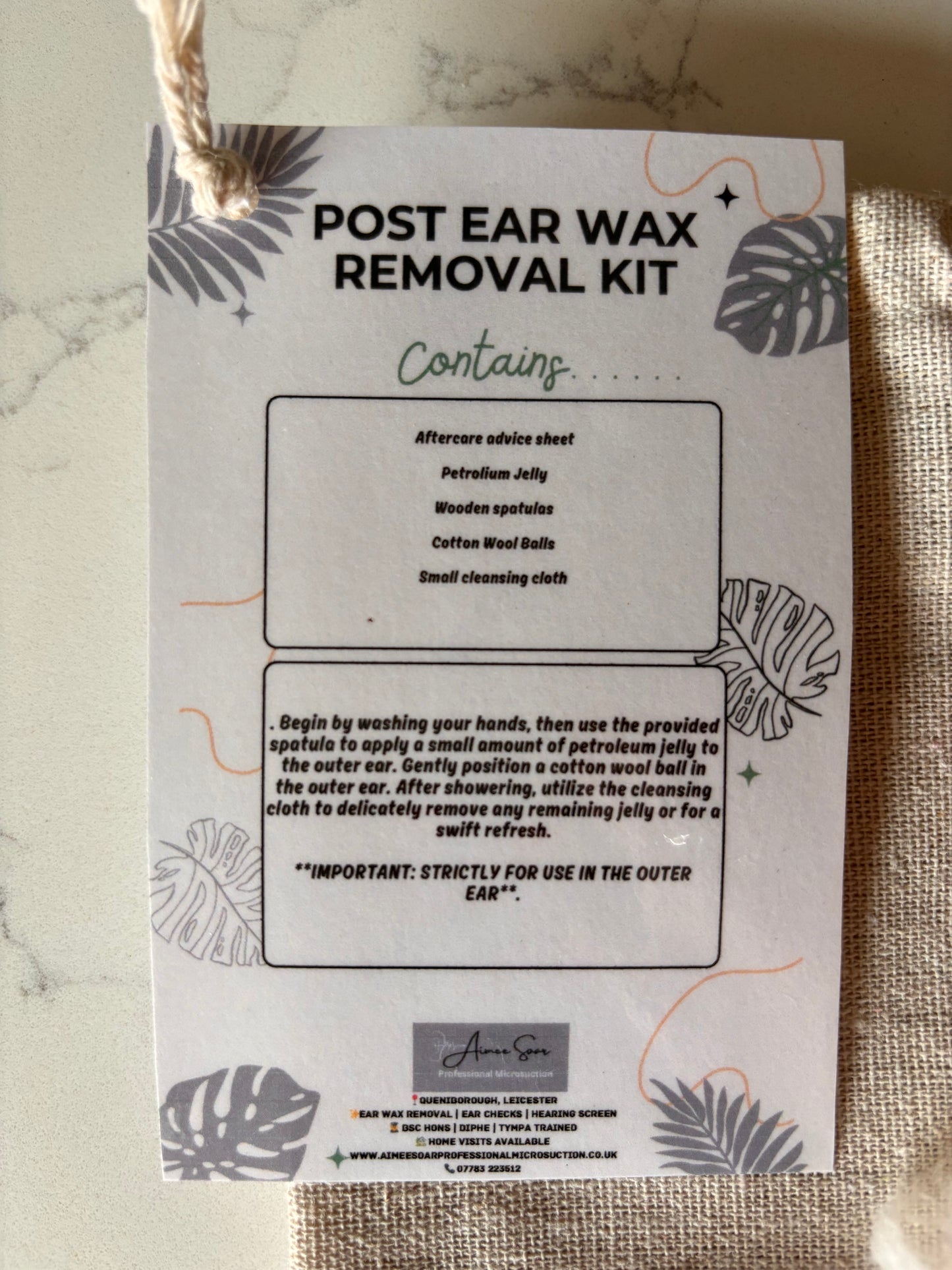 After care ear wax removal kit