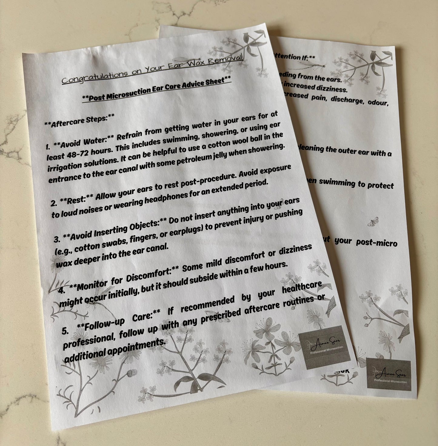 After care ear wax removal kit